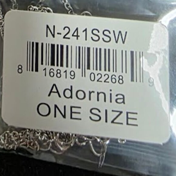 Adornia Sterling Silver Swarovski Crystal Accented V Necklace - Picture 5 of 5